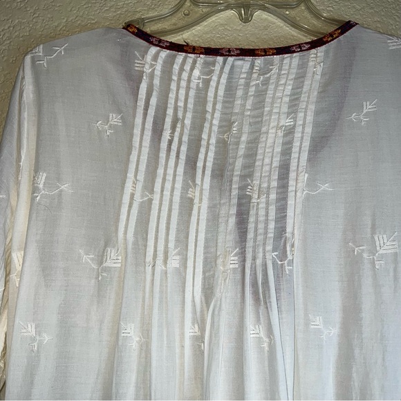 Josie Ivory Gustavia Embroidered Lace Boho Top Sz S - Picture 11 of 12